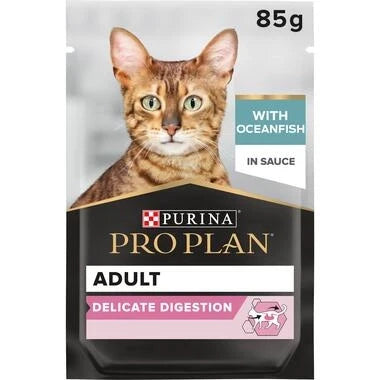 Purina Pro Plan Delicate Wet Cat Food, Oceanfish in Gravy 85g - Mickey's Pets Store
