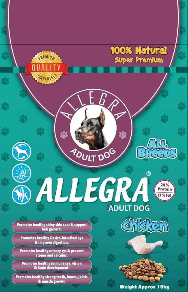 ALLEGRA adult dog dry food 15 kg - Mickey's Pets Store
