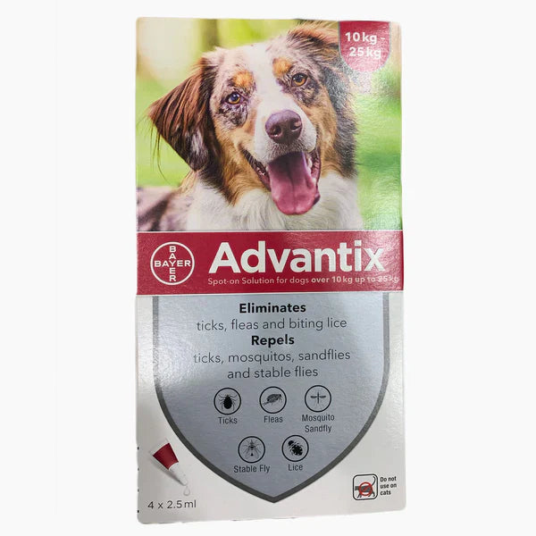 Advantix Spot On For Dogs - (M) Size 10-25 KG - 1 Pipette - Mickey's Pets Store