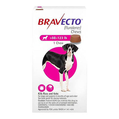 Bravecto Chewable Tablet for Dogs 40-56Kg - Scored - Mickey's Pets Store