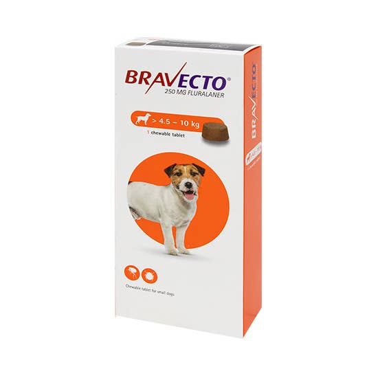 Braveecto Chewable Tab. For Small Dogs (4.5 10 Kg) X 1 Tab. - Mickey's Pets Store