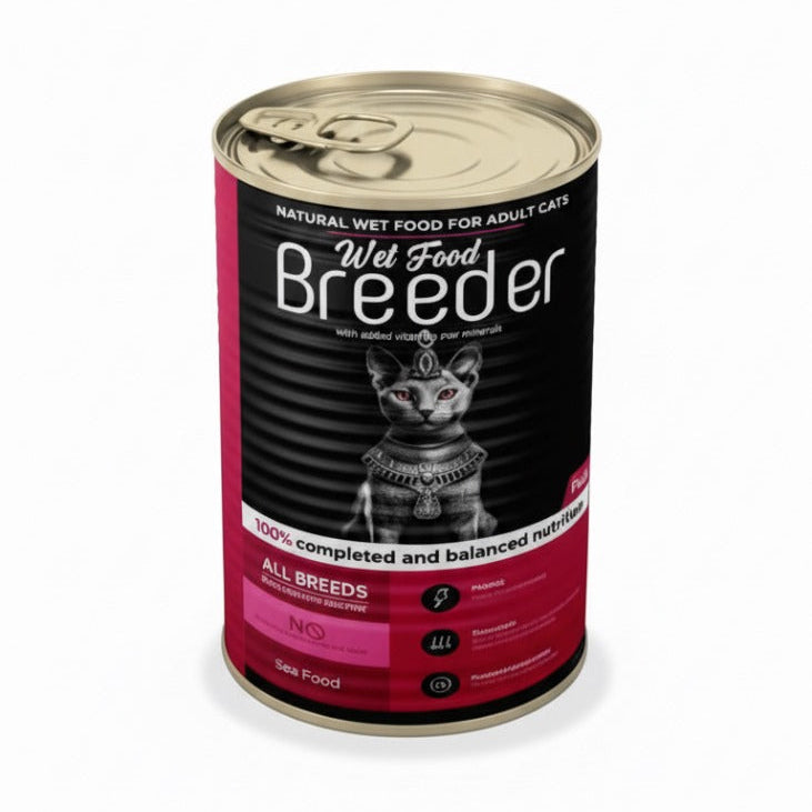 Breeder Wet Food for Cats Seafood Flavor 400g - Mickey's Pets Store