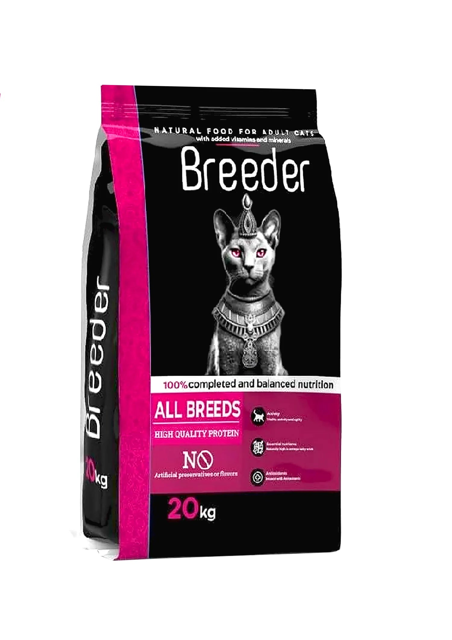 Breeder natural cat food (20kg) - Mickey's Pets Store