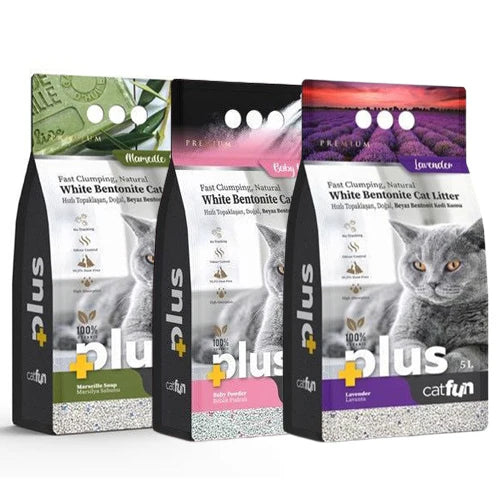 CATFUN Plus White Bentonite Clumping Cat Litter 10L - Mickey's Pets Store