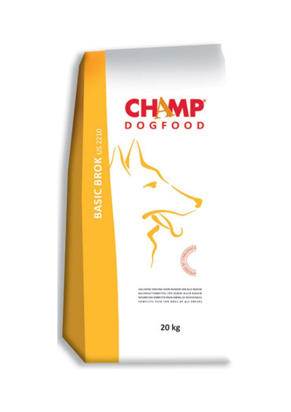 CHAMP Dog Basic Brok Yellow 20 kg - Mickey's Pets Store