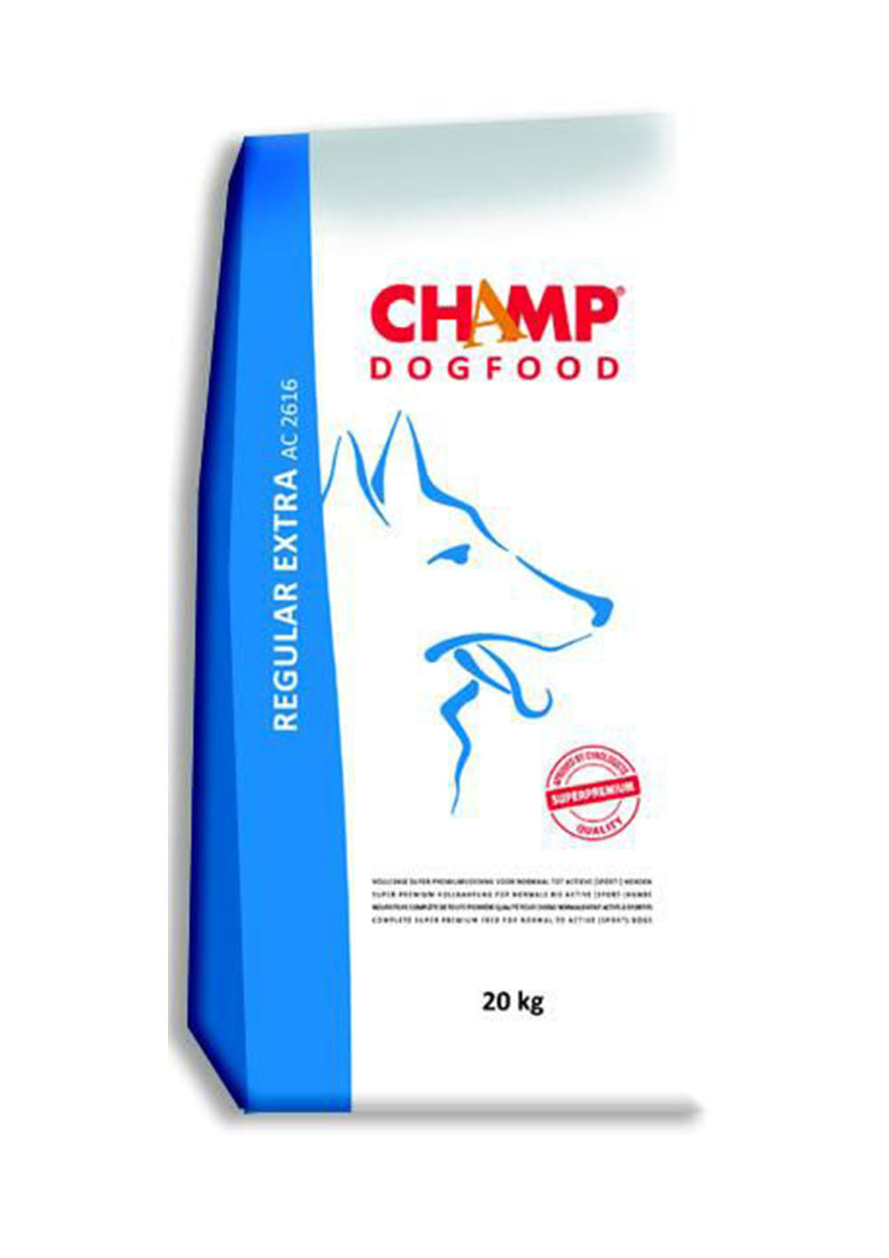 CHAMP Regular Extra Blue 20 kg - Mickey's Pets Store