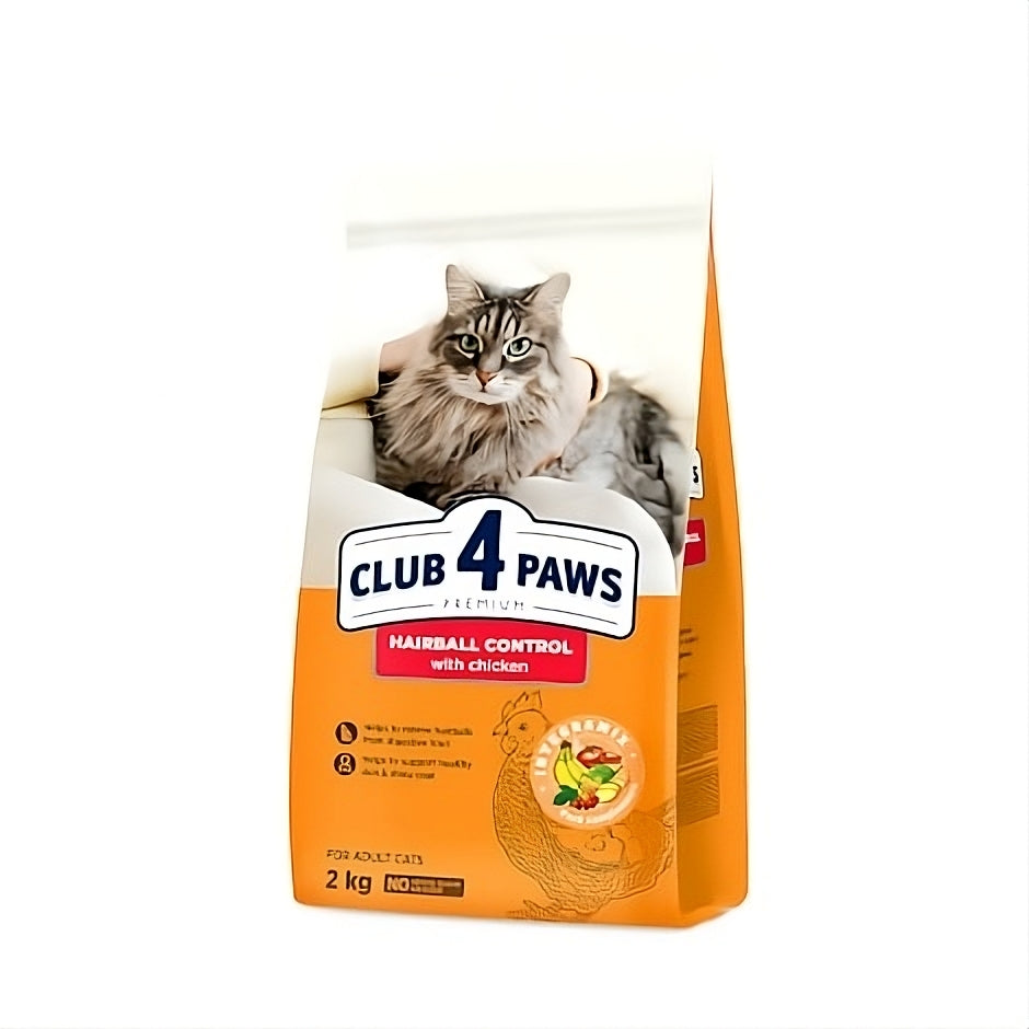 CLUB 4 PAWS PREMIUM HAIRBALL CONTROL for adult cats (300g/2kg) - Mickey's Pets Store