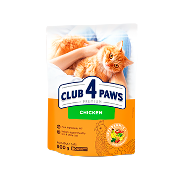 CLUB 4 PAWS PREMIUM for adult cats Chicken 900gr - Mickey's Pets Store