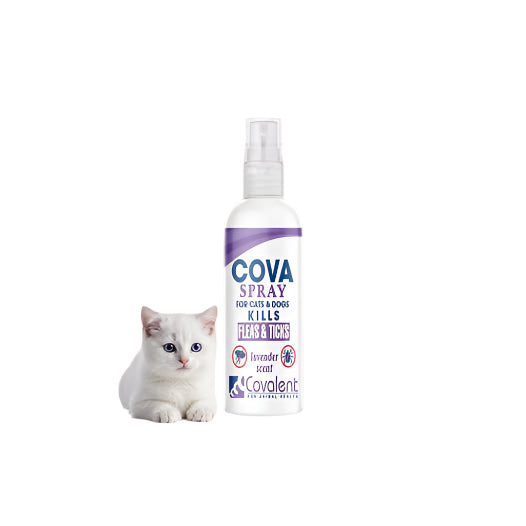 COVA Spray For Cats & Dogs Kills FLEAS & TICKS Lavender Scent 30ml - Mickey's Pets Store