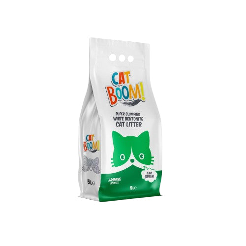 Cat Boom White Bentonite Super Clumping Cat Litter Scented 5L - Mickey's Pets Store