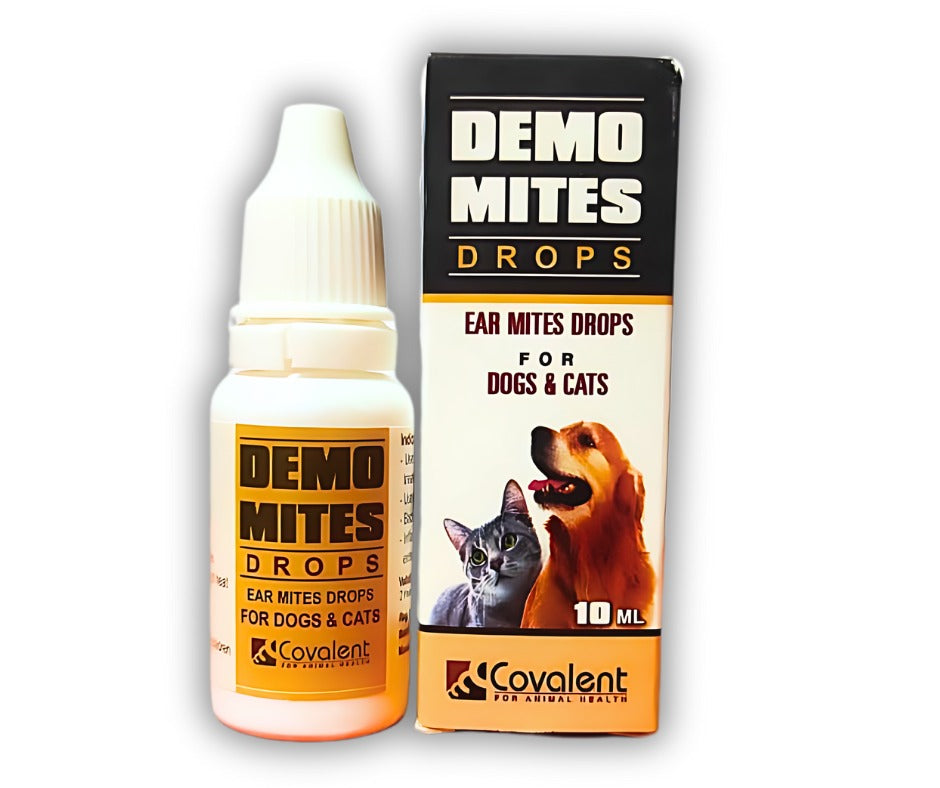 Covalent Demo Mites Ear Mites Drops For Dogs & Cats 10 ml - Mickey's Pets Store