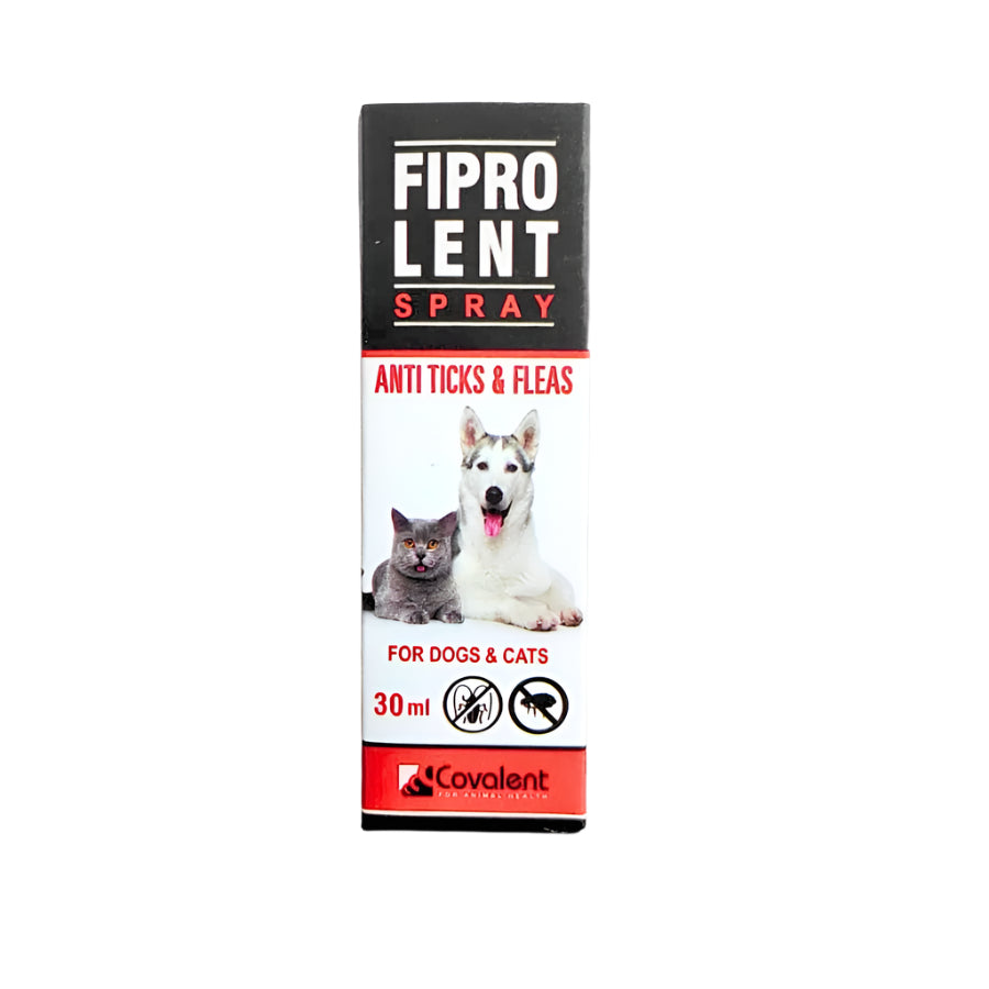 Covalent Fiprolent Spray Anti Ticks & Fleas For Dogs & cats Spray 30 ml - Mickey's Pets Store