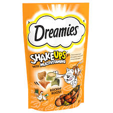 DREAMIES™ SHAKE UPS™ Multivitamins Cat Treats Poultry & Catnip Flavour 55gr - Mickey's Pets Store