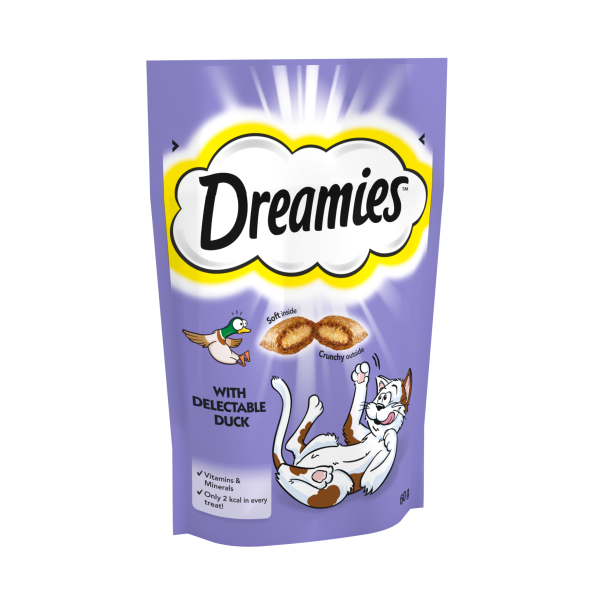 DREAMIES with Delicious Duck 60g - Mickey's Pets Store