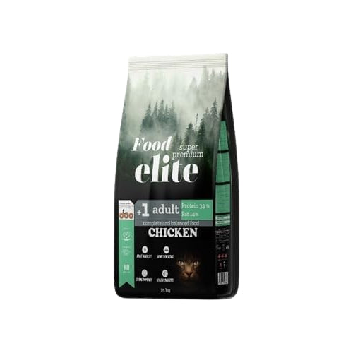 Elite Dry Food for Adult Cats with Chicken 15Kg - Mickey's Pets Store