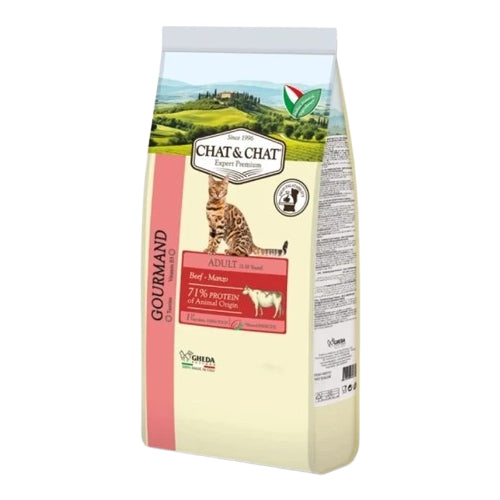 Expert Chat and Chat Adult Cat Dry Food with Beef and Peas 900g - Mickey's Pets Store