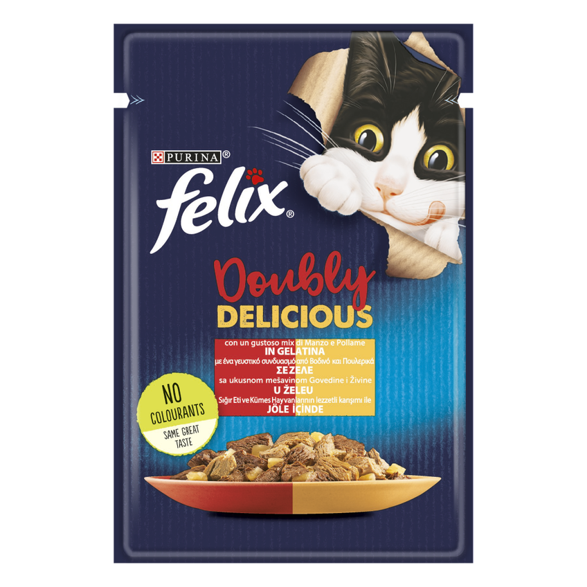 FELIX Beef Poultry Cat Wet Food 85 GR - Mickey's Pets Store