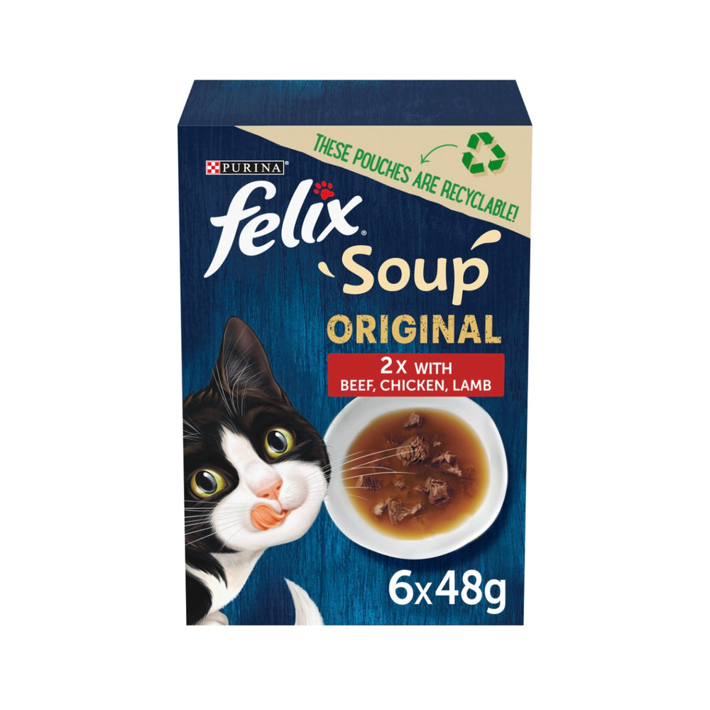 FELIXยฎ Soup Original Farm Selection Wet Cat Food (1 pack/ 6 Packs) - Mickey's Pets Store