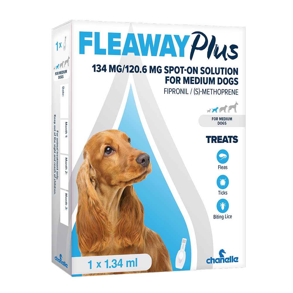FLEAWAY Plus Flea & Tick Treatment for Medium Dogs– One Dose - Mickey's Pets Store