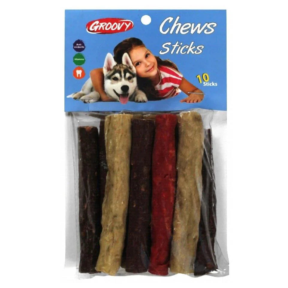 Groovy Chew Stick Dog Treats 10 Per Pack - Mickey's Pets Store