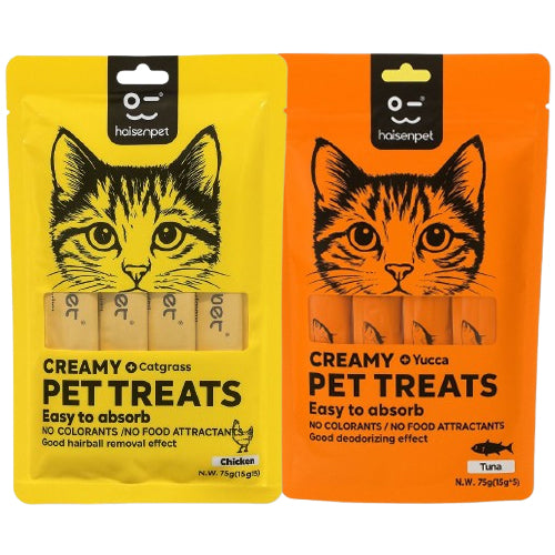 HaisenPet Creamy Lickable Sticks Treats for Cats - 1 Stick - Mickey's Pets Store