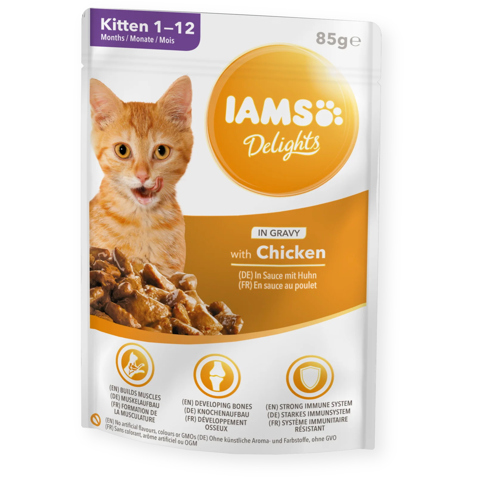 IAMS Delights Kitten Chicken in Gravy 85G - Mickey's Pets Store