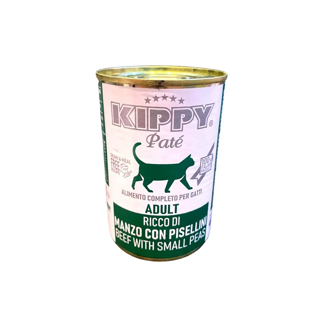 Kippy Pate Adult Cat Wet Food with Beef and Small Peas 400g - Mickey's Pets Store