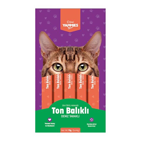 Kiwi Yammies Tuna and Scallop Liquid Cat Food 5-Piece - Mickey's Pets Store