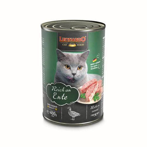 Leonardo Cat with Duck Wet Cat Food Can 400g - Mickey's Pets Store