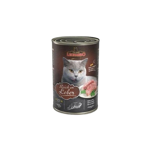 Leonardo Cat with Liver Wet Cat Food Can 400g - Mickey's Pets Store