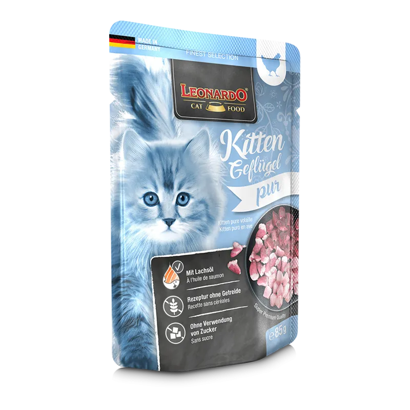 Leonardo Finest Selection Kitten poultry pure (85g) - Mickey's Pets Store
