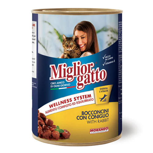 Miglior Gatto with Rabbit Wet Cat Food Can 400g - Mickeys Pets Store