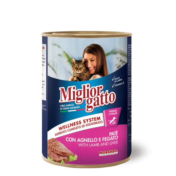 Miglior gatto Pate Wet Cat food with Lamb and Liver 400g - Mickey's Pets Store