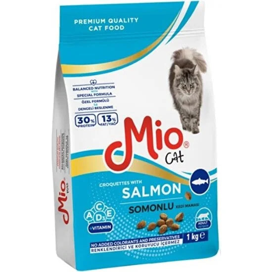 Mio Adult Cat Food with Salmon 1 kg - Mickey's Pets Store