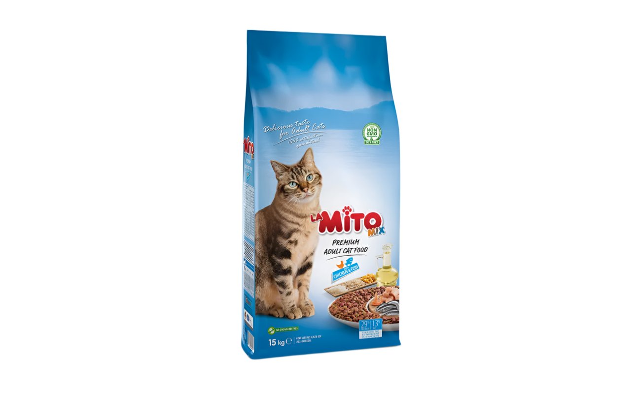Mito Mix Adult Cat Food Colorful Chicken & Fish 15kg - Mickey's Pets Store
