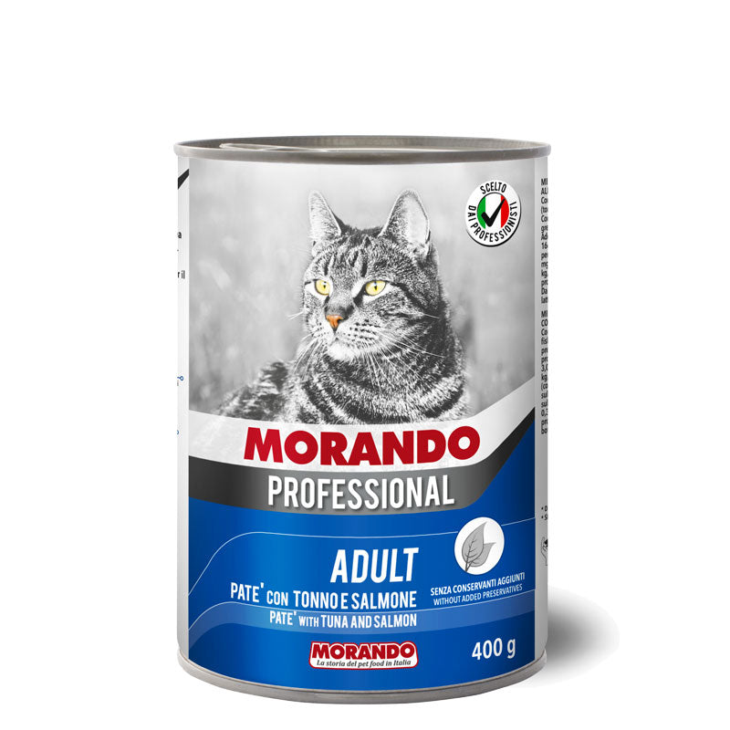 Morando Professional Adult Cat Paté with TUNA AND SALMON 400 GR - Mickey's Pets Store