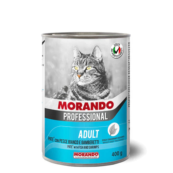 Morando Professional Adult Cat Paté with White Fish And Shrimp 400GR - Mickey's Pets Store