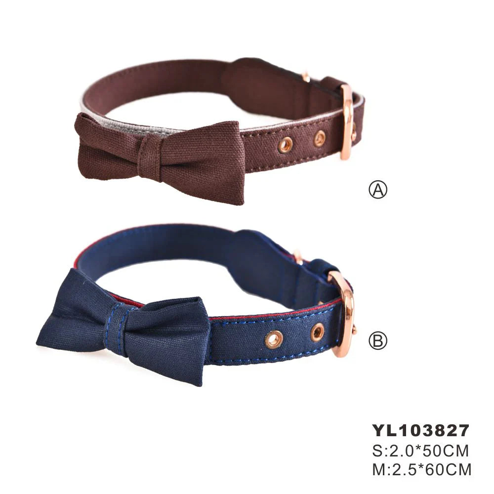 NAOMI Cat collar: YL103827 - M -Blue / BROWN - Mickey's Pets Store
