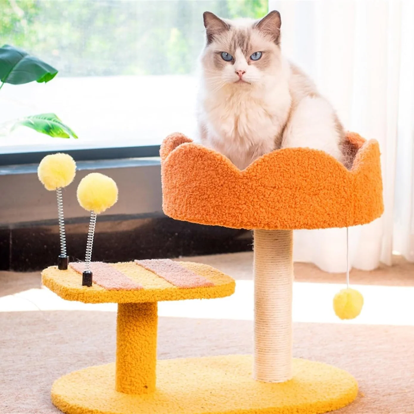 Naomi Scratcher Cat Tower Cute Bee CT222 - Mickey's Pets Store