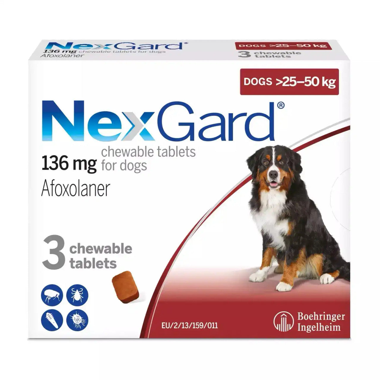 NexGard 136 mg For Dogs ( > 25 - 50 kg ) X 1 Tablet - Mickey's Pets Store