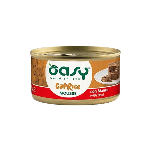 Oasy Wet Food for Adult Cats CAPRICE Mousse with Beef 85g - Mickey's Pets Store