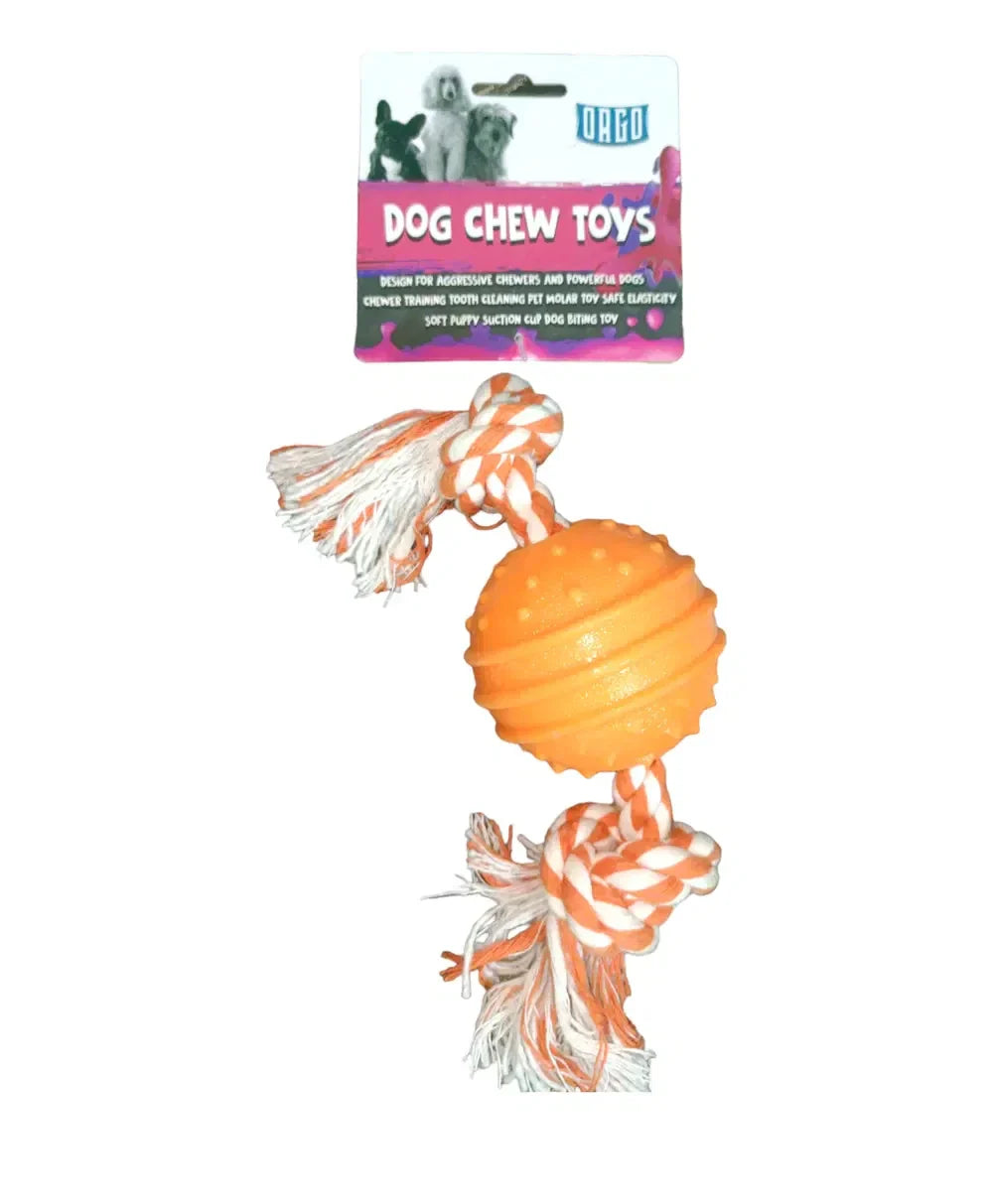 Orgo Latex Rubber Ball With rope - Mickey's Pets Store
