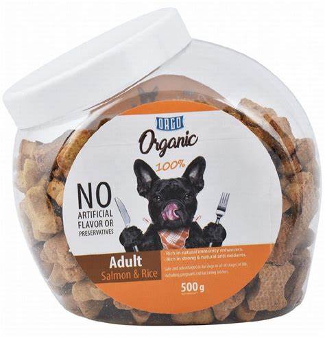 Orgo Organic Dog Biscuits - Salmon & Rice - Mickey's Pets Store