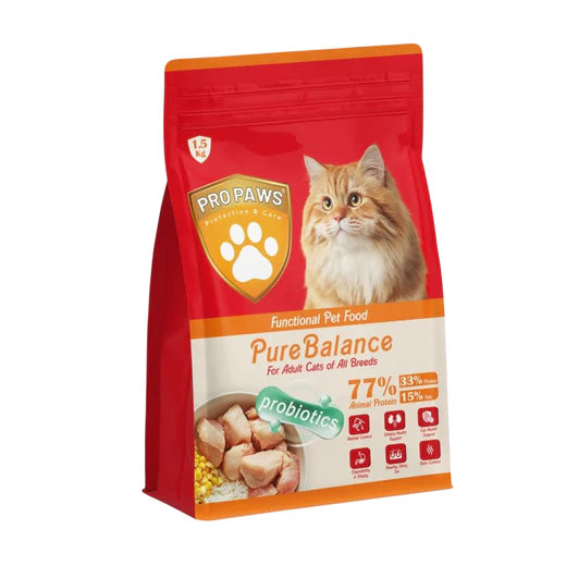 PROPAWS Pure Balance Dry Food For Adult Cats 1.5 Kilogram - Mickey's Pets Store