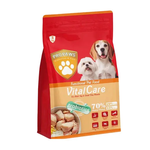 PROPAWS Vital Care Dry Food For Adult Toy and Small Dogs Breeds 3 Kilogram - Mickey's Pets Store