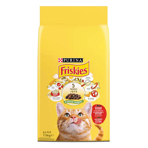PURINA Friskies with Beef and Vegetables Cat Dry Food 7.5Kg - Mickey's Pets Store