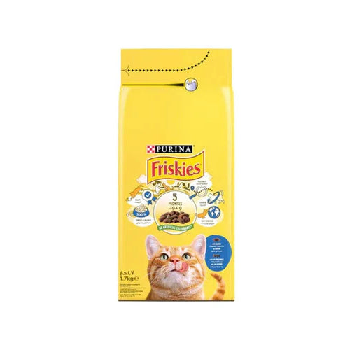 PURINA Friskies with Salmon and Vegetables Cat Dry Food 1.7Kg - Mickey's Pets Store