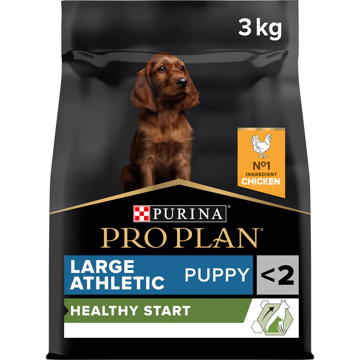 PURINA® PRO PLAN® Large Puppy Athletic with OPTISTART® Dry Dog Food Rich in Chicken - 3 KG - Mickey's Pets Store