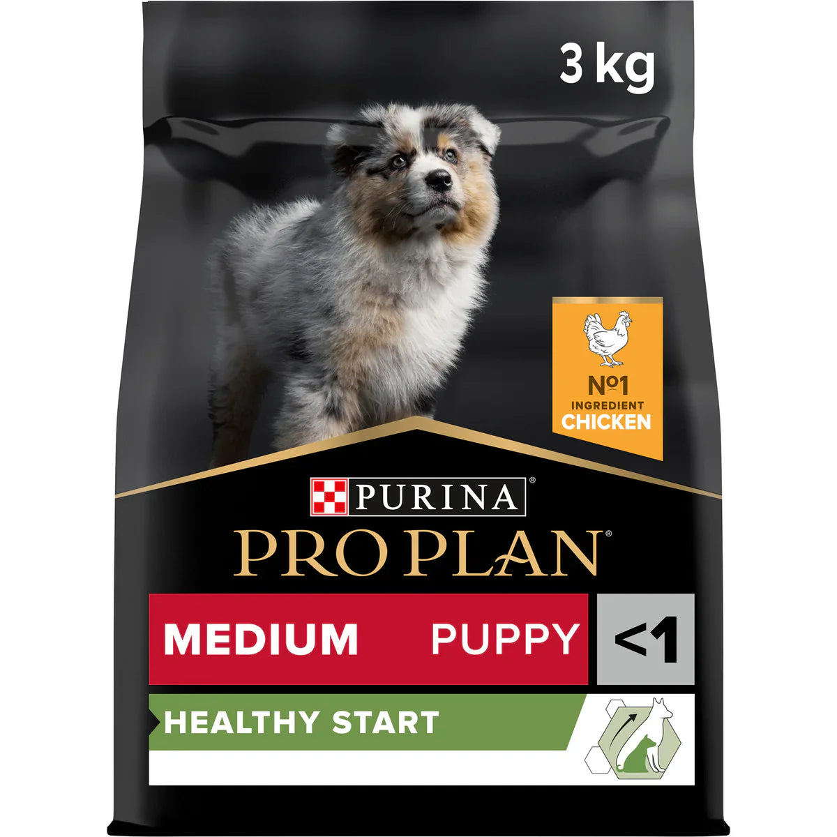 PURINA PRO PLAN Medium Puppy with OPTISTART Rich in Chicken Dry Food-3 KG - Mickey's Pets Store