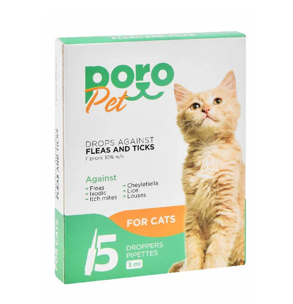 Poro Pet Flea and Tick Solution for Cats 1 Pipette - Mickey's Pets Store